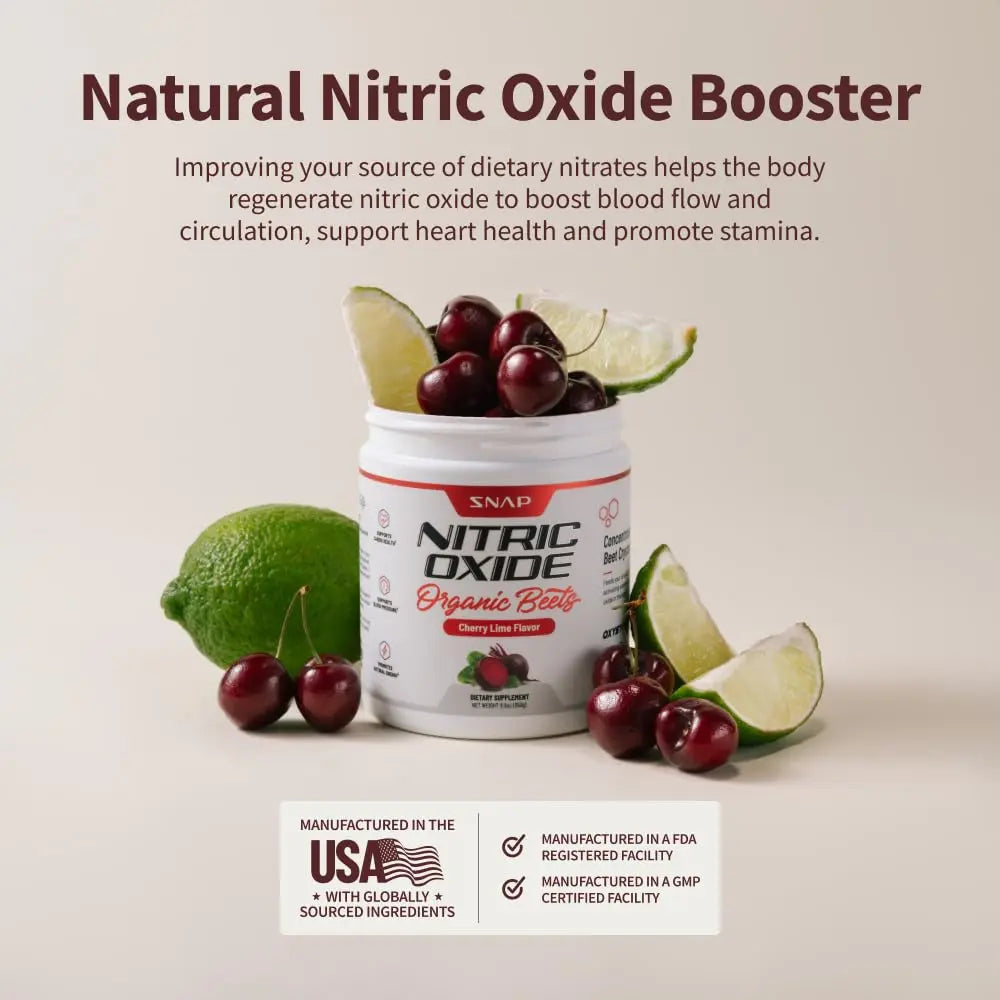 Snap Supplements USDA Organic Beet Root Powder, 3-in-1 Nitric Oxide Supplement Snap Supplements Au supplements
