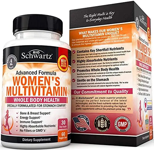 Multivitamin for Women with Vitamin D3 - Multivitamins for Bone Breast Skin Joint BioSchwartz Au supplements