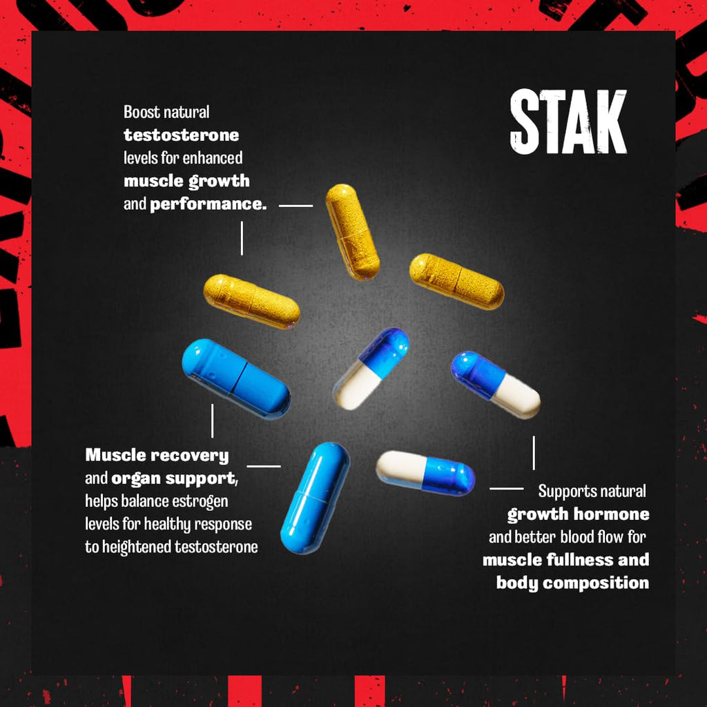 Animal Stak – Complete Natural Hormone Booster Supplement with Tribulus – Natural Testosterone Booster for Athletes – Contains Estrogen Blockers – 1 Month Cycle Animal Au supplements