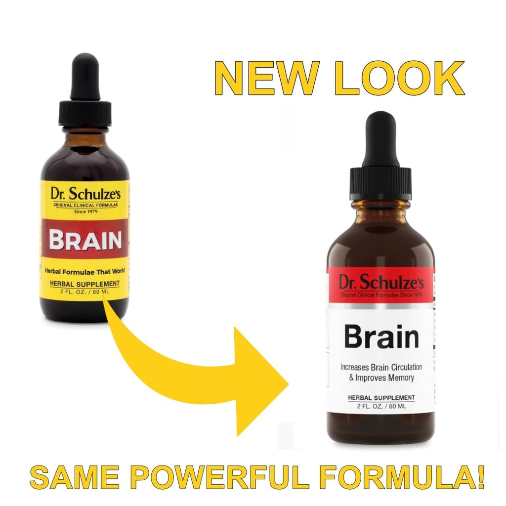 Dr. Schulze's Brain Formula 2 oz. - Vegan and Wild-Harvested | Stimulates Circulation and and Improved Mental Focus Dr. Schulze's Au supplements