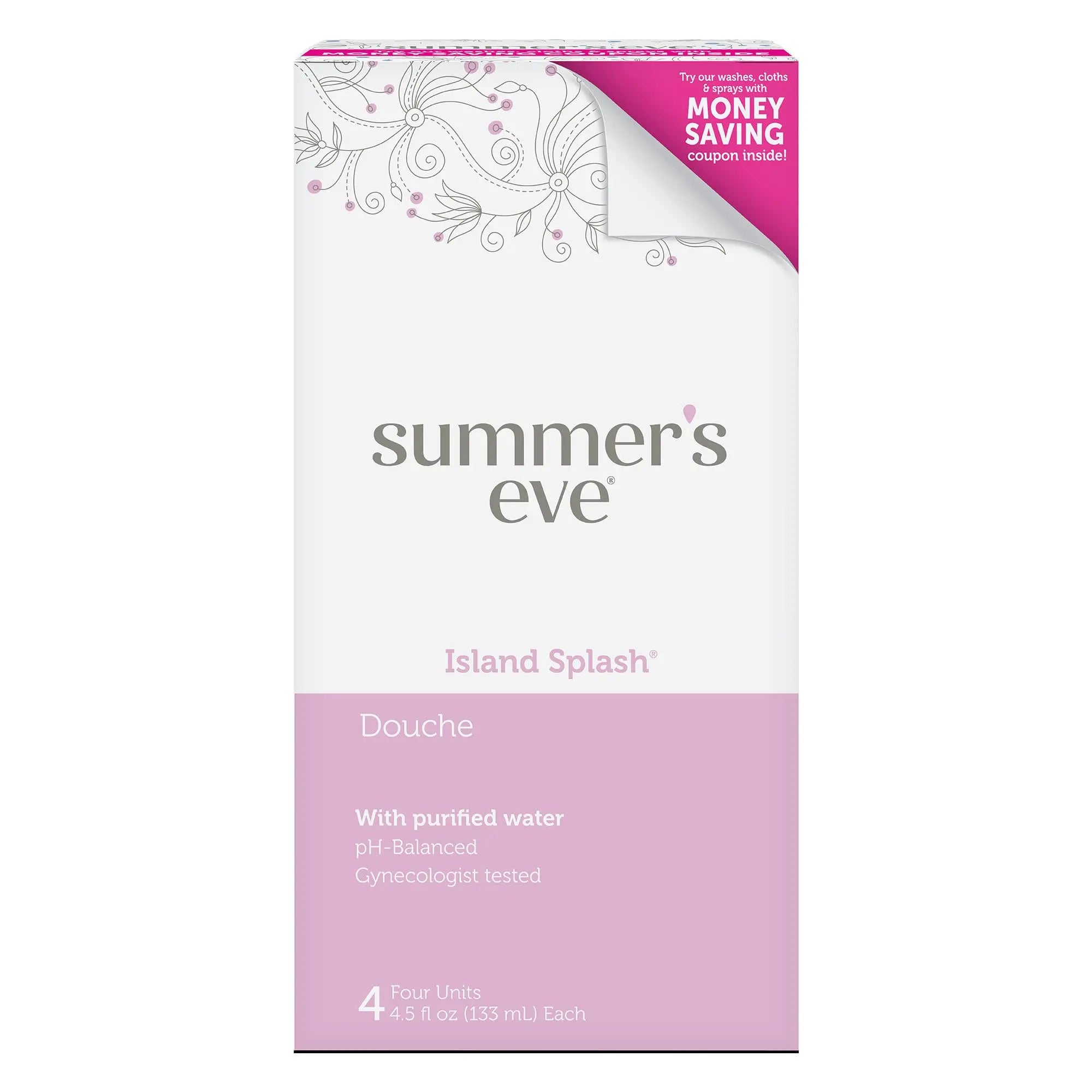 Summer's Eve Douche, Vaginal Douche for Women, Island Splash, 4 Units, 4.5 Oz Each, 1 Pack Summer's Eve Au supplements
