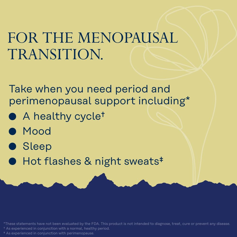 SOLARAY Perimenopause her Life Stages - Perimenopause Supplements Women - Hot Flashes, Menopause Support - Saffron and Chasteberry - Made Without Hormones - 60-Day Guarantee - 30 Servings, 60 VegCaps SOLARAY Au supplements