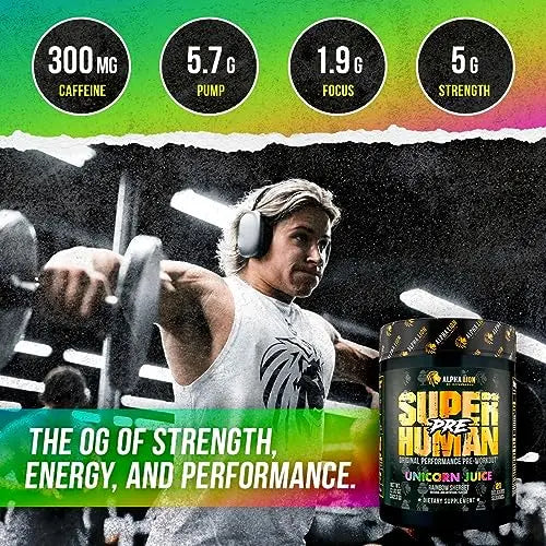 ALPHA LION Superhuman Pre Workout Powder, Beta Alanine, L-Taurine & Tri-Source ALPHA LION Au supplements