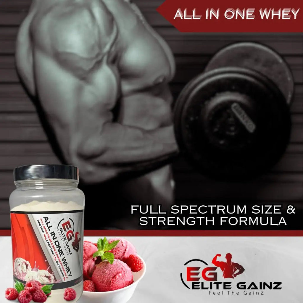 All in One Whey Fuel Your Strength All-in-One Muscle Builder Whey Protein Shake, with 45g Protein Elite Gainz Au supplements