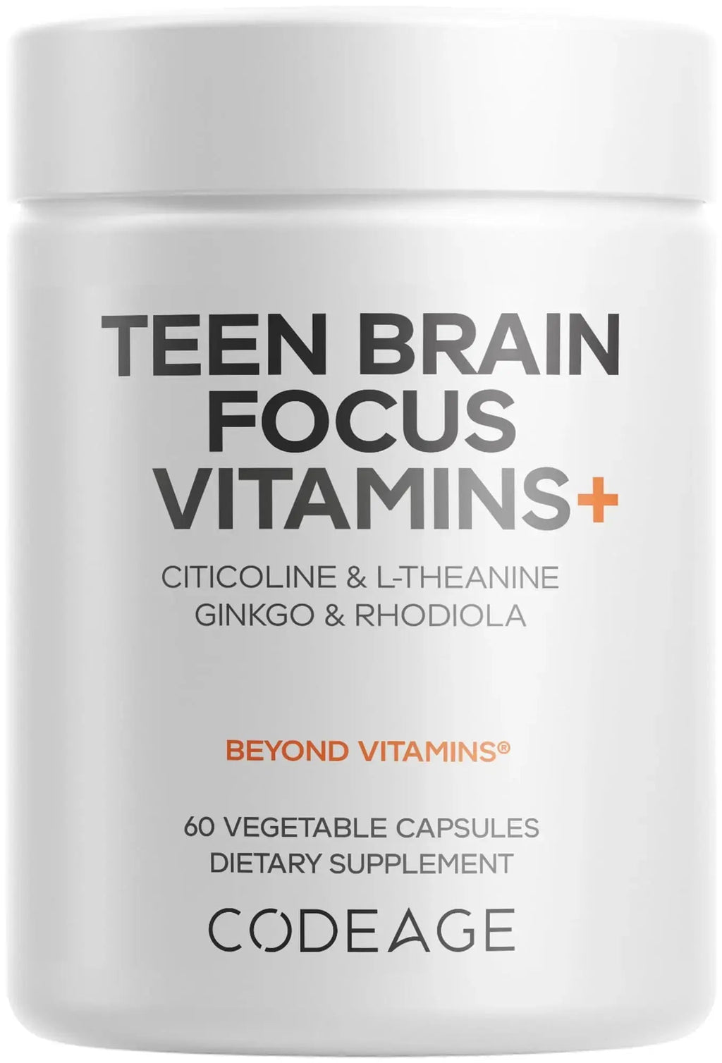 Codeage Teen Brain Focus Vitamins+ Citicoline Cognizin, L-Theanine, Ginkgo, Rhodiola, Lavender, Magnesium, Vitamin B6, B12, Folate Codeage Au supplements