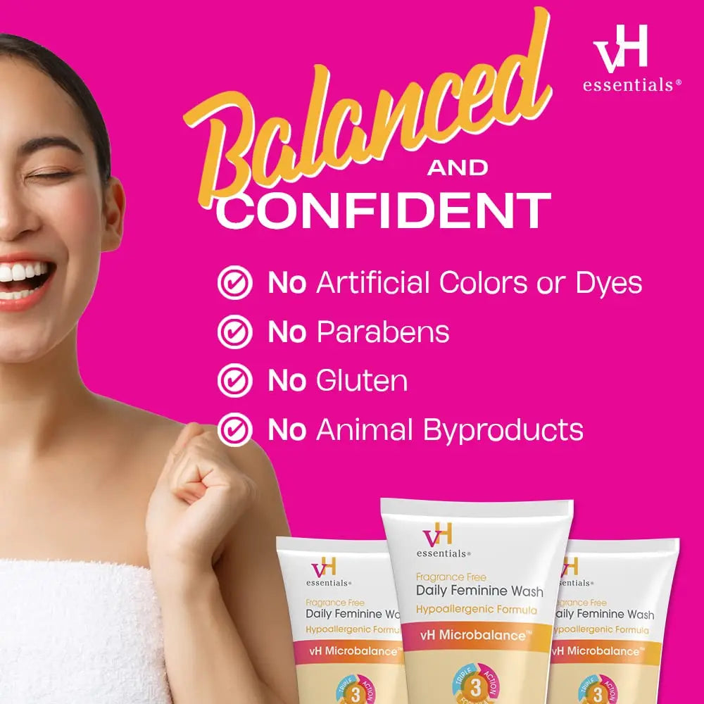 vH essentials Daily Feminine Wash - Fragrance Free, Hypoallergenic with Tea Tree Oil vH essentials Au supplements