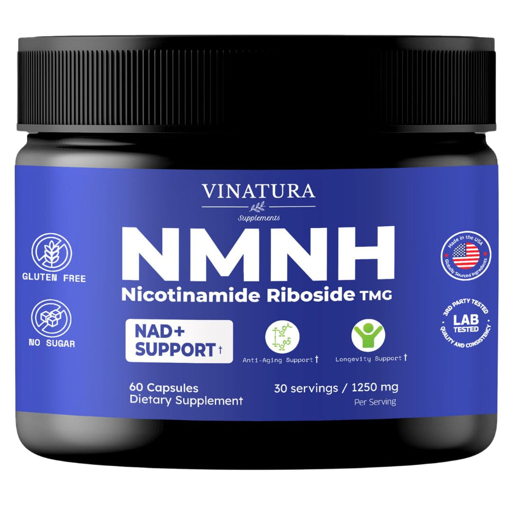VINATURA NMNH (NMN Supplement Alternative) Nicotinamide Riboside & TMG - NAD Supplement for Anti-Aging - 60 Capsules VINATURA Au supplements