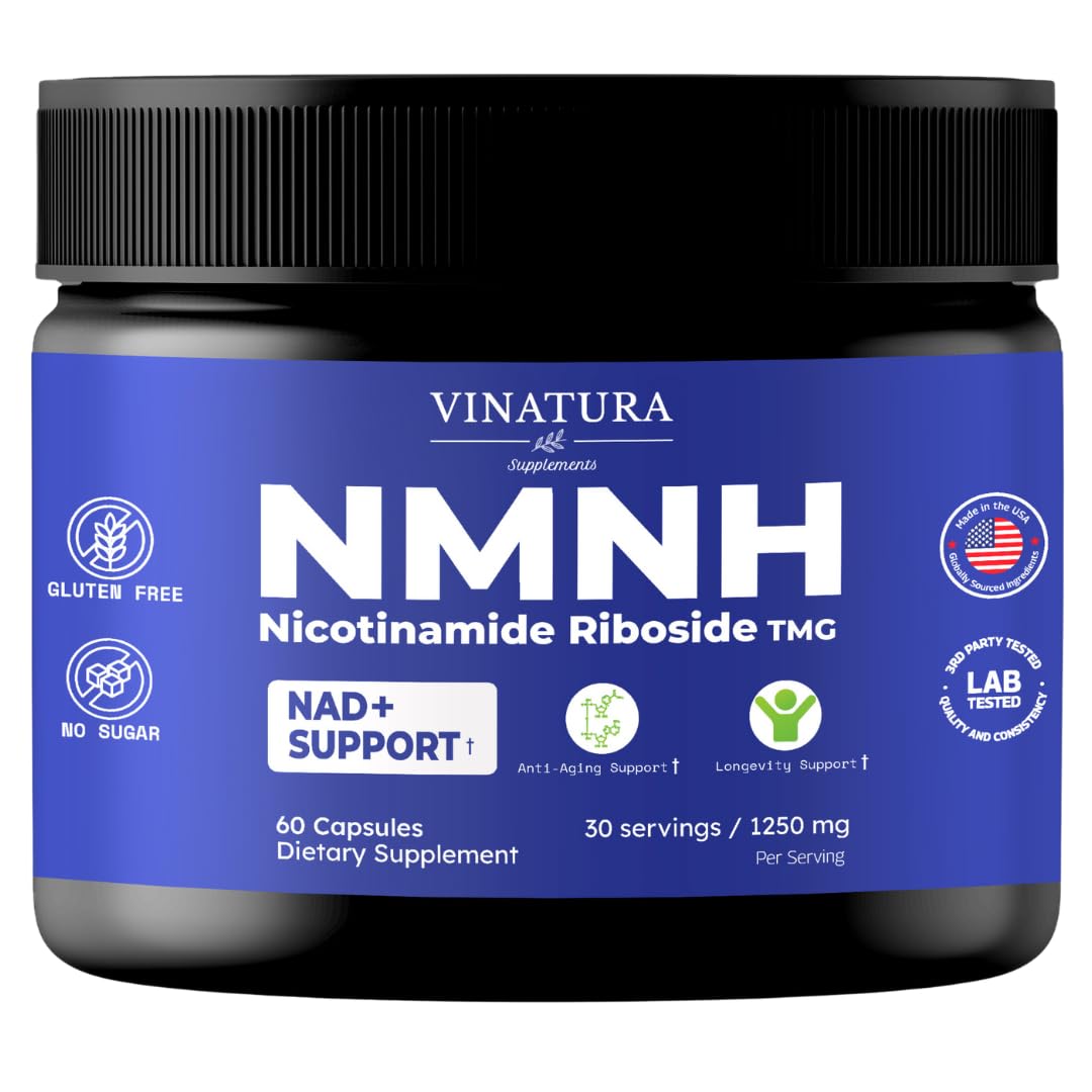 VINATURA NMNH (NMN Supplement Alternative) Nicotinamide Riboside & TMG - NAD Supplement for Anti-Aging - 60 Capsules VINATURA Au supplements