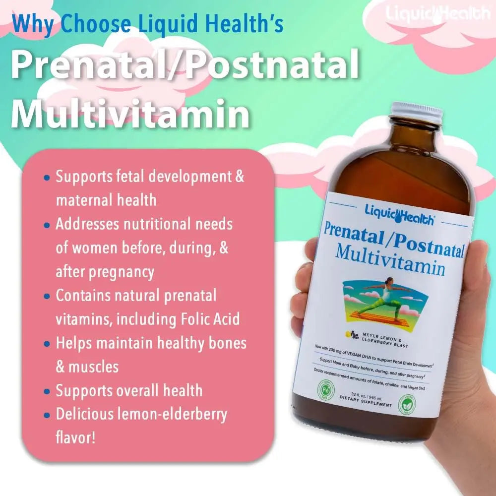 LIQUIDHEALTH Prenatal/Postnatal Multiple Liquid Women's Multivitamin with Real Folate LIQUIDHEALTH Au supplements