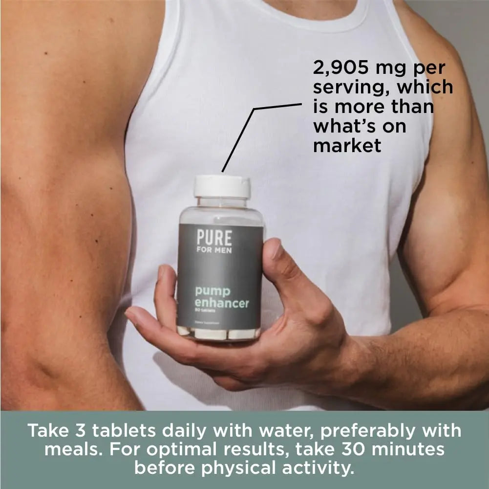 Pure for Men Pump Enhancer | Pre Workout Supplement for Muscle Pump, Stamina Pure for Men Au supplements