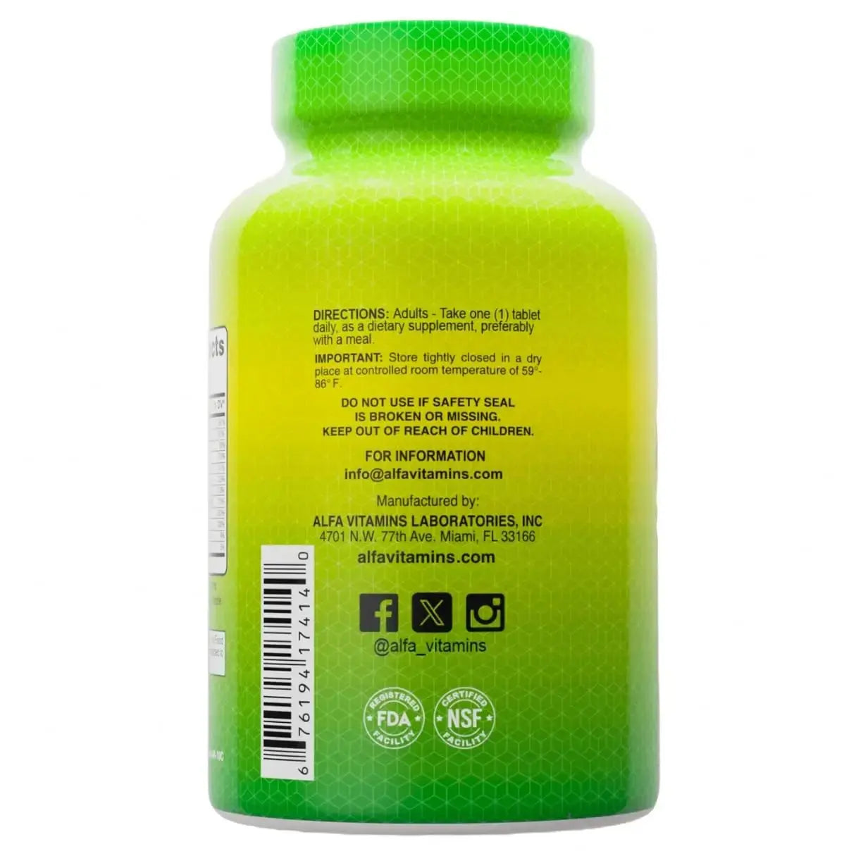 ALFA VITAMINS Multi Daily Vitamins Essential Vitamins to Support The Immune System and Promote a Healthy Lifestyle - 120 Tablets ALFA VITAMINS Au supplements