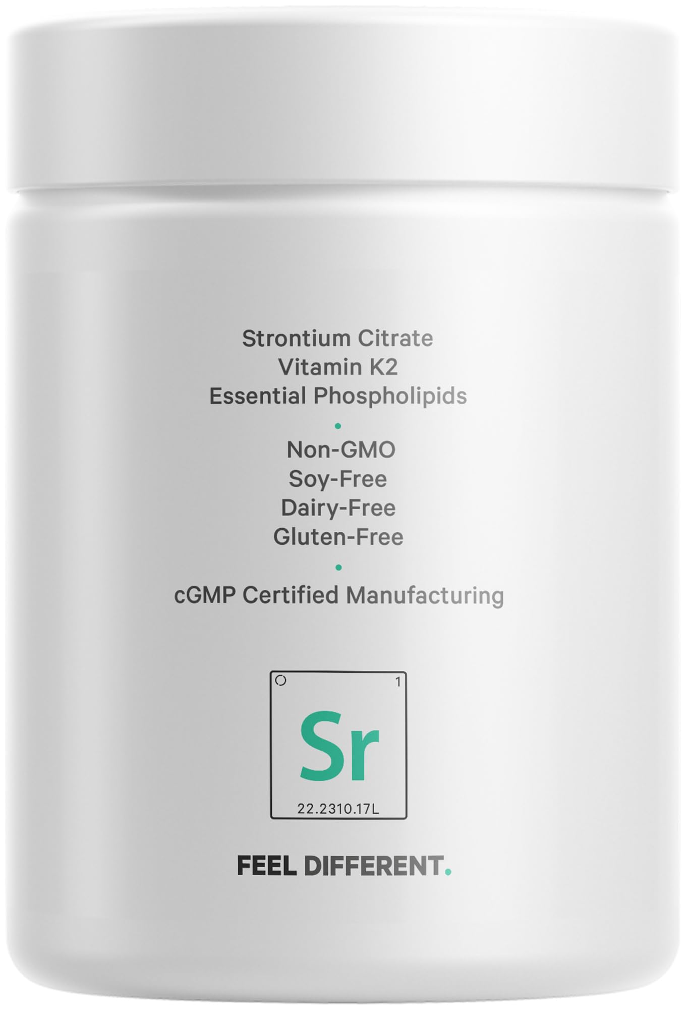 Codeage Liposomal Strontium Supplement - Strontium Citrate, Vitamin K2 MK-7, Liposomal Delivery, Non-GMO, Gluten-Free - 90 Capsules Codeage Au supplements