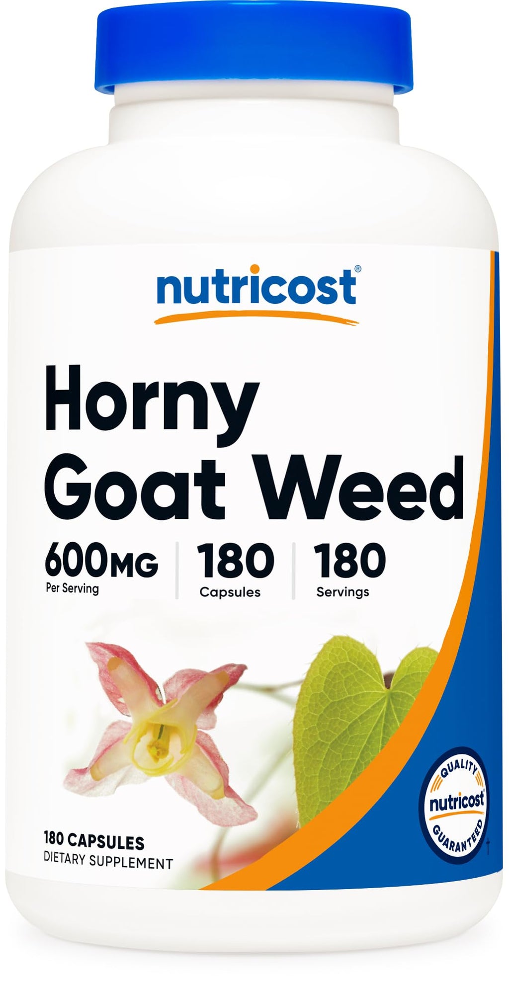 Nutricost Horny Goat Weed Extract (Epimedium) - 180 Capsules, 180 Servings, 600mg Per Capsule