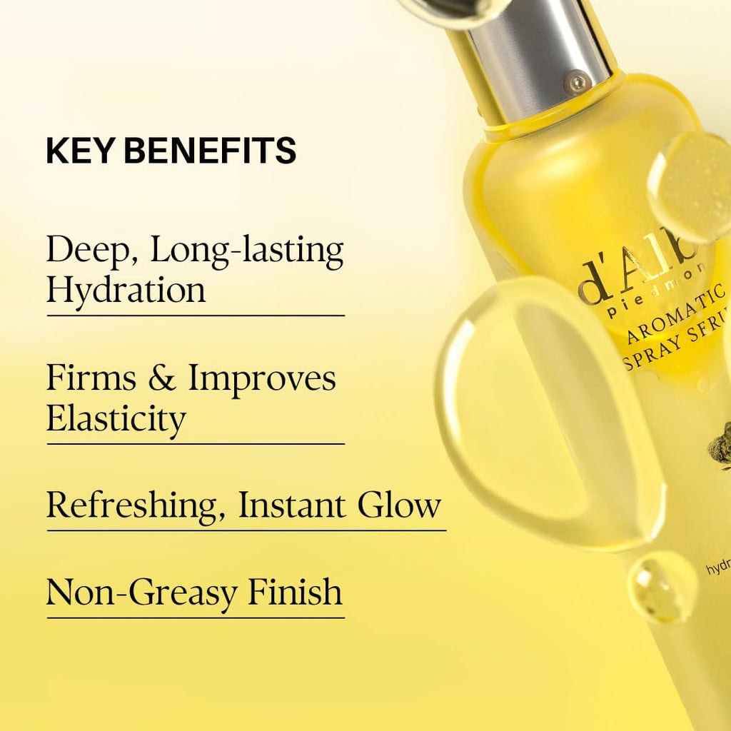d'alba Piedmont Italian White Truffle First Aromatic Spray Serum, Fragrant VEGAN Glowy Antioxidant Face Mist