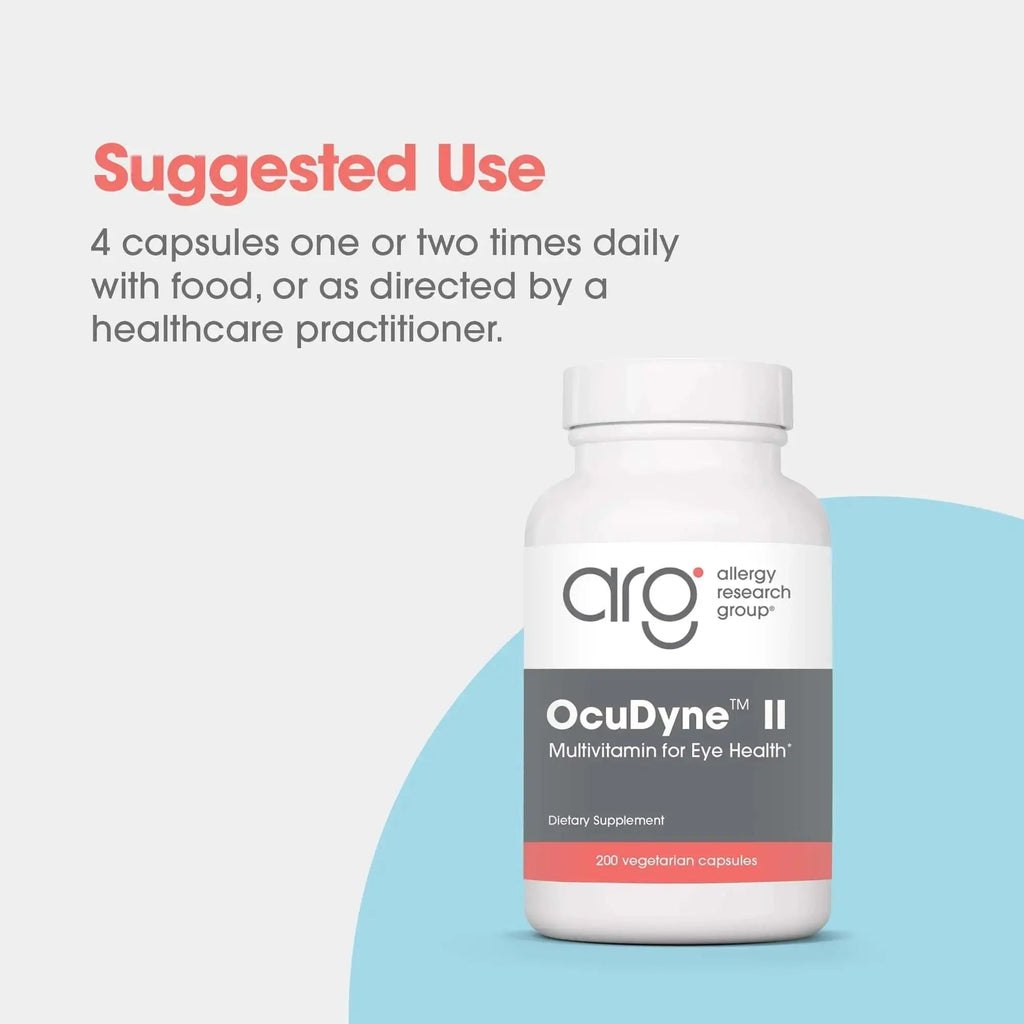 Allergy Research Group OcuDyne II Supplement - Eye Support Vitamins for Vision, Eye Health for Adults, Vision Support, Multivitamin Formula Allergy Research Group Au supplements