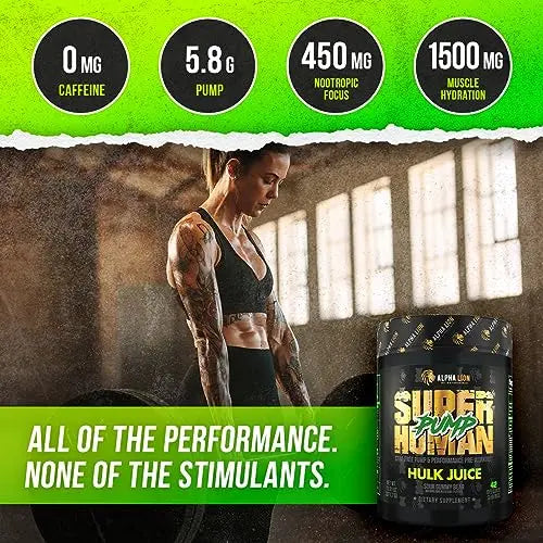 ALPHA LION Superhuman Pump Pre Workout Powder, Nootropic Caffeine & Stim Free ALPHA LION Au supplements