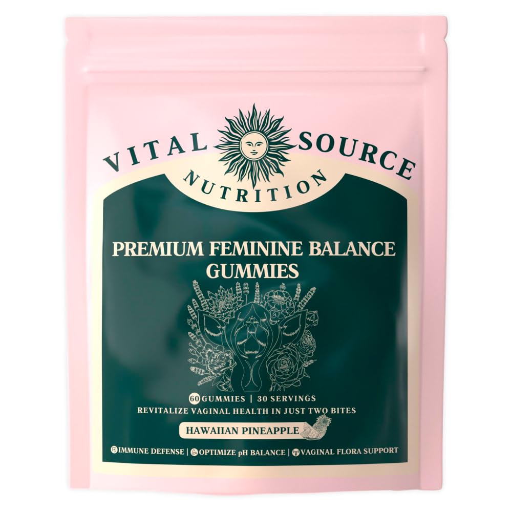 Vital Source Nutrition Vaginal Probiotic Gummies for Women - pH Balance and Immune Defense, Support Healthy Odor and Vaginal Flora - Vegan, Gluten-Free