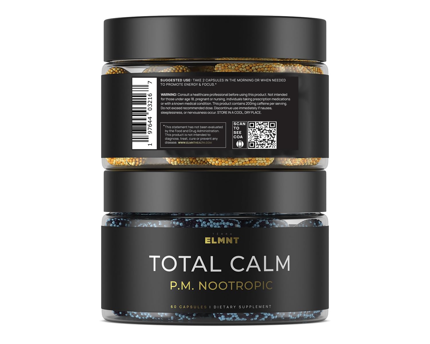 AMPM Nootropic Total Focus + Calm 9X Strength w. Caffeine, L-Theanine, Alpha GPC, L-Tyrosine, Ashwagandha - X-Release Energy Pills Nootropics Brain Support Supplements for Memory and Focus Supplement TERRA ELMNT Au supplements