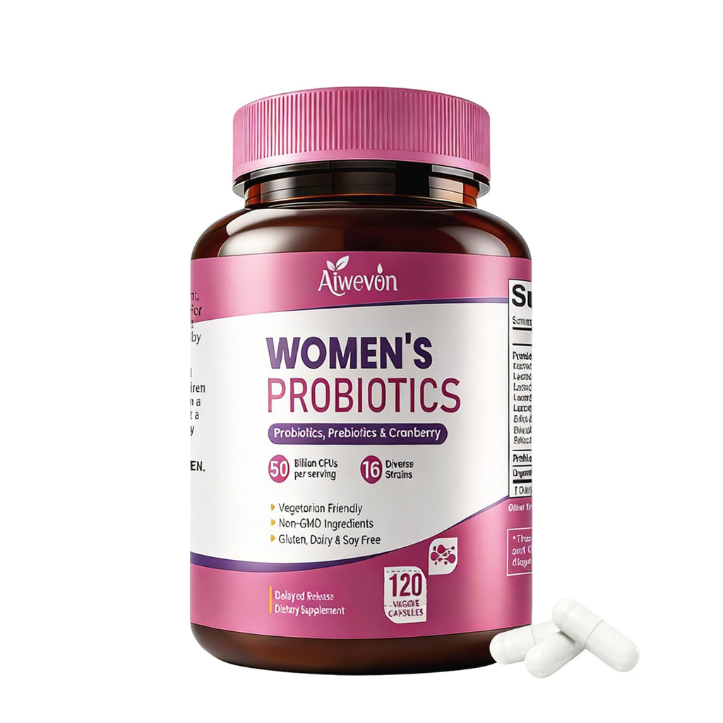 Women Probiotics 50 Billion CFU: Probiotics for Women with Prebiotics & Cranberry, 16 Strain Probiotic Supplement for Digestive Gut Health, Vaginal & Urinary Tract Support
