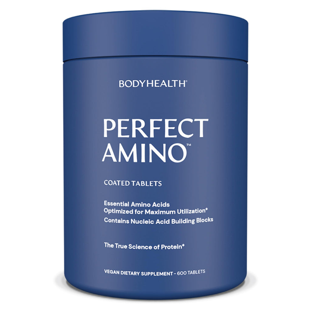 BodyHealth PerfectAmino (600 ct) Easy to Swallow Tablets, Essential Amino Acids Supplement with BCAAs, Vegan Protein for Pre/Post Workout & Muscle Recovery with Lysine, Tryptophan, Leucine, Methionine BodyHealth Au supplements
