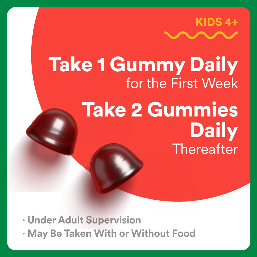 SmartyPants Kids Fiber & Veggies: Prebiotic Fiber Gummies for Kids, Fiber Supplement with Inulin, Organic Green Veggie Blend, Vegan, Gluten Free