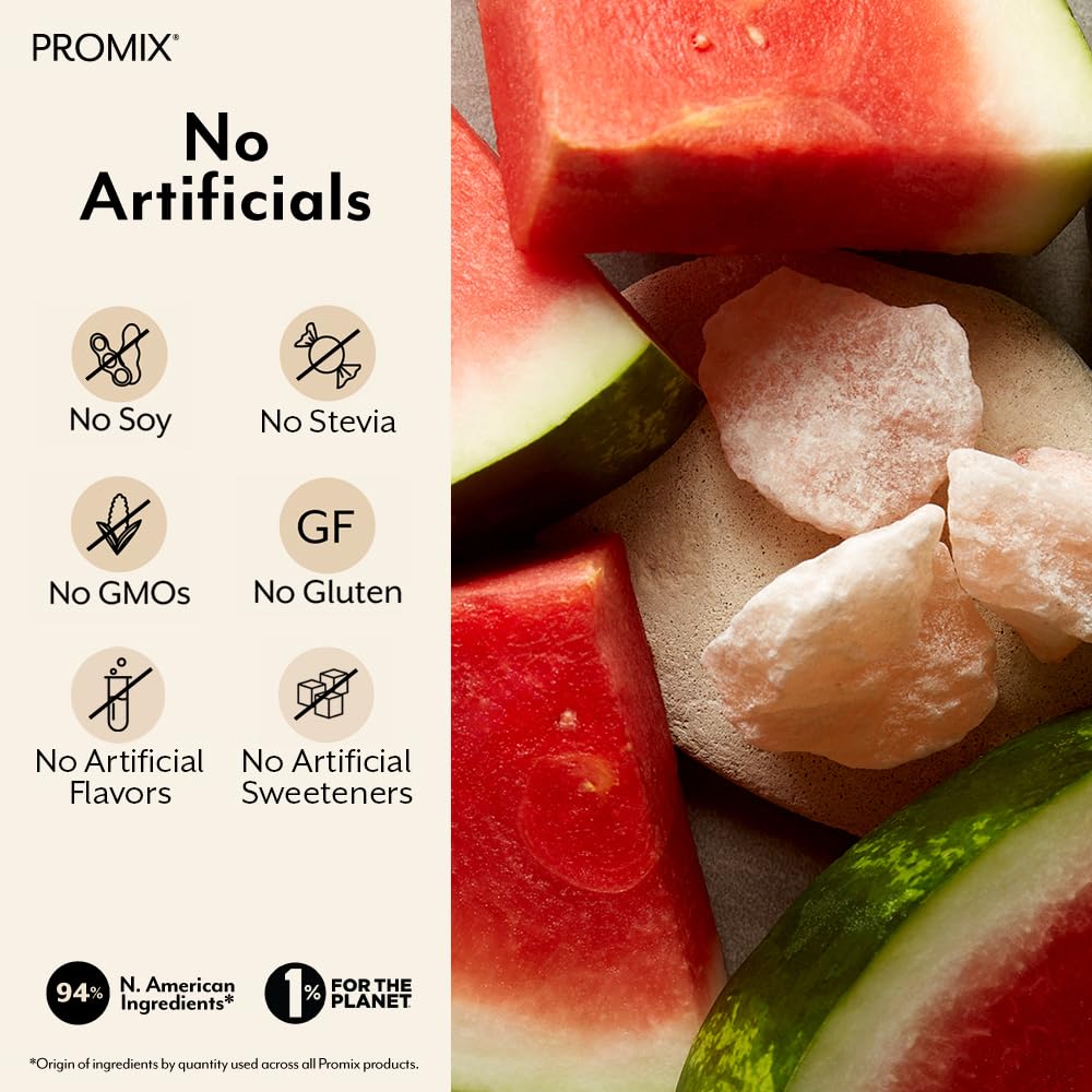 ProMix Nutrition Electrolytes Powder Hydration Packets - Himalayan Pink Salt, Magnesium, Potassium, Vitamin C - Salted Watermelon,