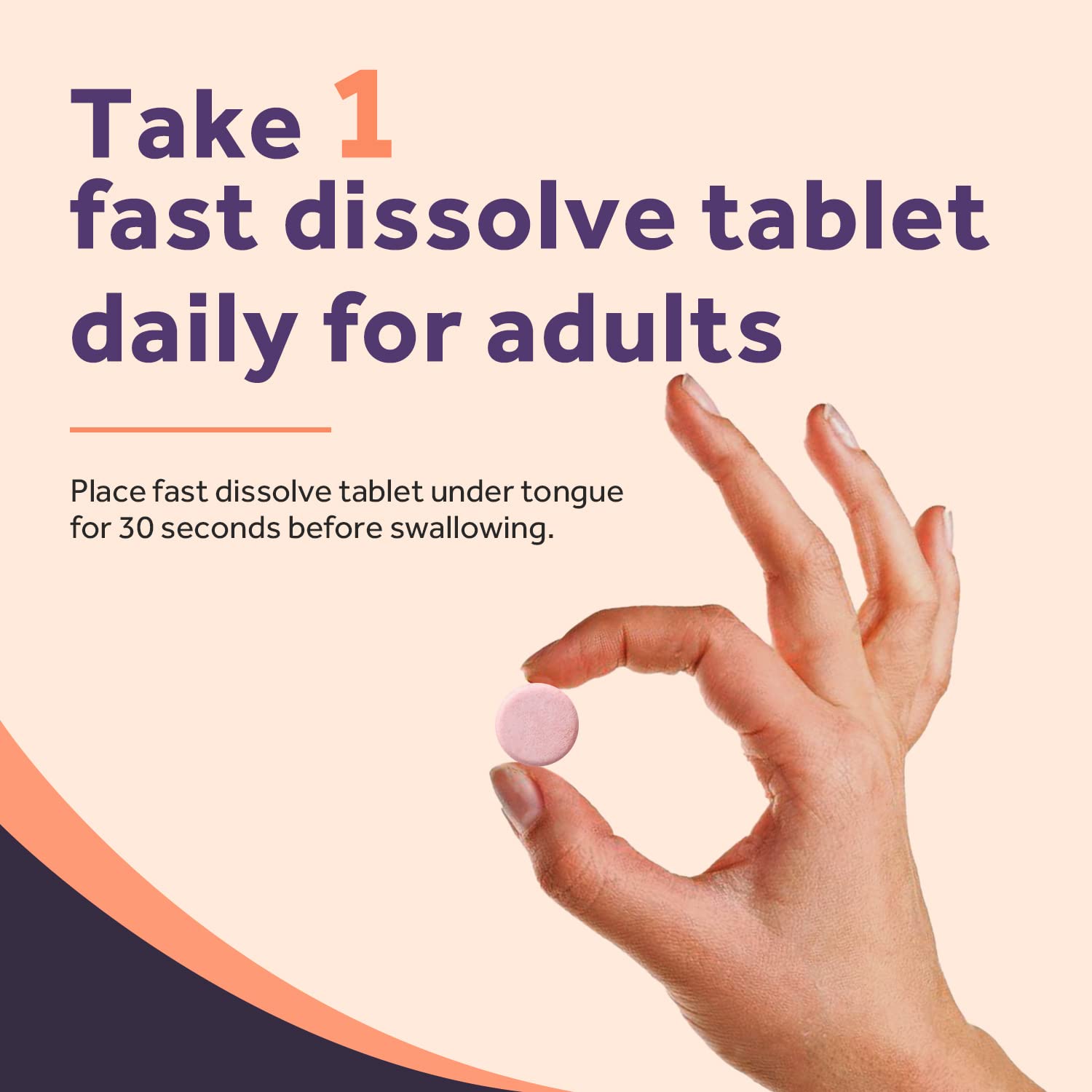 Doctor's Recipes Vitamin B12, Methylcobalamin 5000 mcg 90 Fast Dissolve Tablets, Natural Peach Flavor, Vegan Methyl, Energy Metabolism & Nervous System