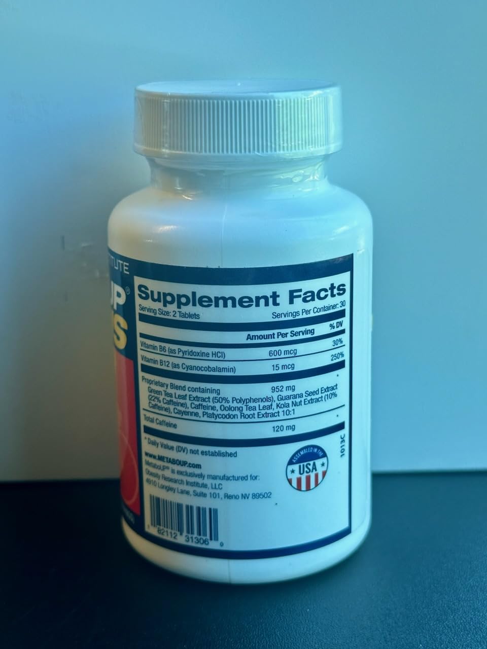 Lipozene MetaboUP Plus - 2 60 Ct Bottles - Thermogenic Weight Loss - Energy Booster Pills