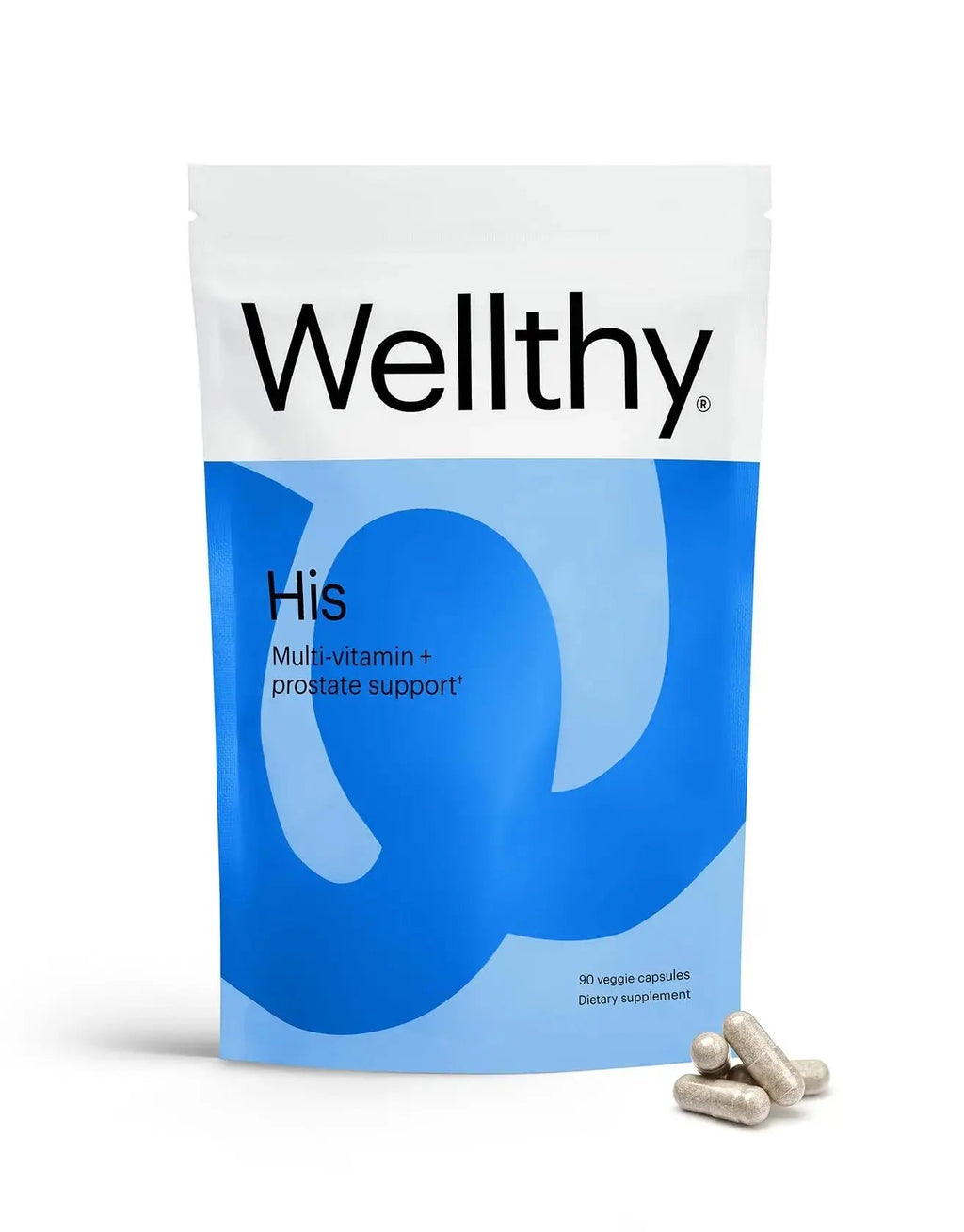 Wellthy His Daily Natural Multivitamin for Men, Premium Prostate Support Supplement, Support Hair Growth (30 Day) Wellthy Au supplements