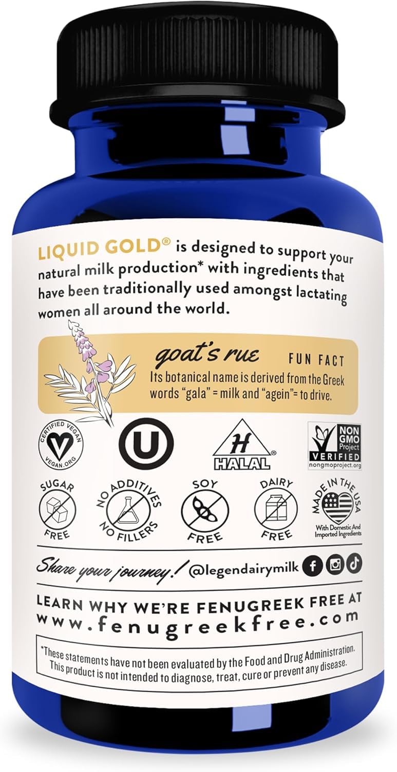 Legendairy Milk Liquid Gold Lactation Support | Lactation Supplement with Organic Goats Rue, Milk Thistle, Shatavari, Fennel, Alfalfa & Anise