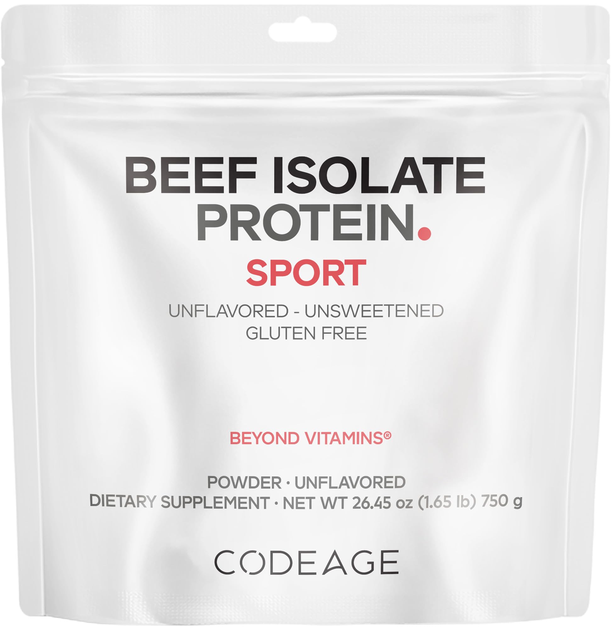Codeage Grass-Fed Beef Isolate Protein Powder Supplement - 20 Amino Acids, Collagen-Rich - Athletes & Sports - Unflavored Carnivore Protein Supplement, BCAA & EAA - Gluten-Free - 26.45 oz Codeage Au supplements