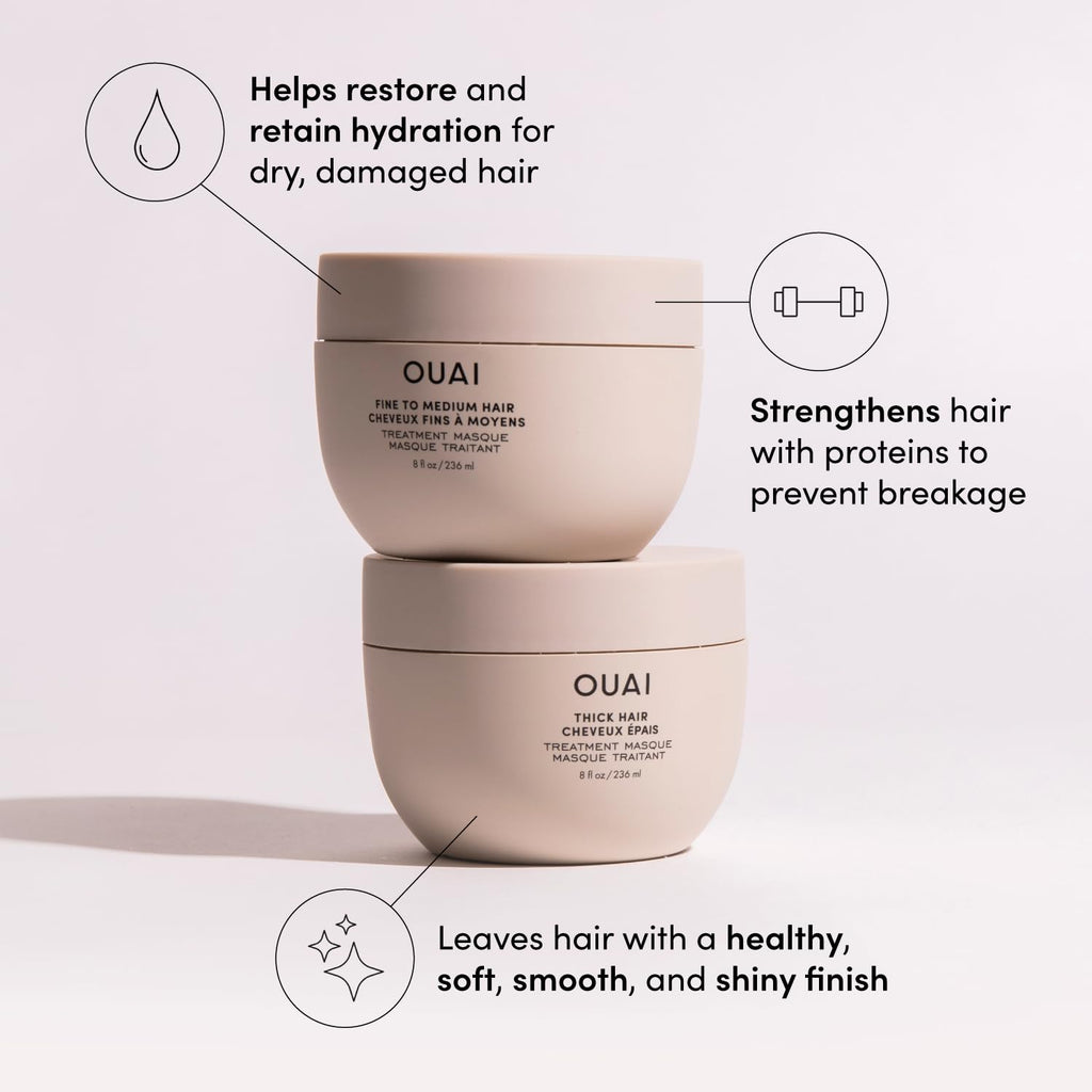 OUAI Travel Kit - Includes Travel Size Leave In Conditioner, Detox Shampoo, Fine to Medium Hair Mask, Scalp & Body Scrub (4 Count) OUAI Au supplements