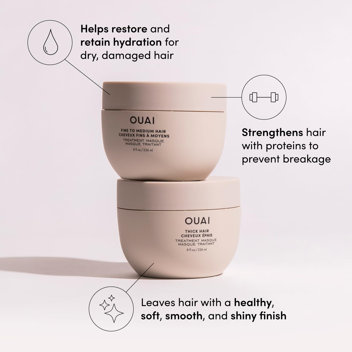 OUAI Travel Kit - Includes Travel Size Leave In Conditioner, Detox Shampoo, Fine to Medium Hair Mask, Scalp & Body Scrub (4 Count) OUAI Au supplements