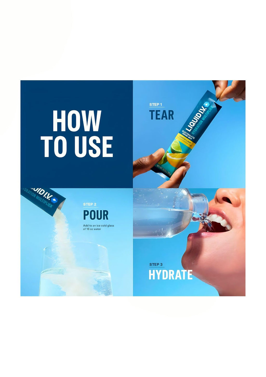 Liquid I.V. Hydration Multiplier Electrolyte Drink Mix, Variety, 0.56 Oz, 30 Ct