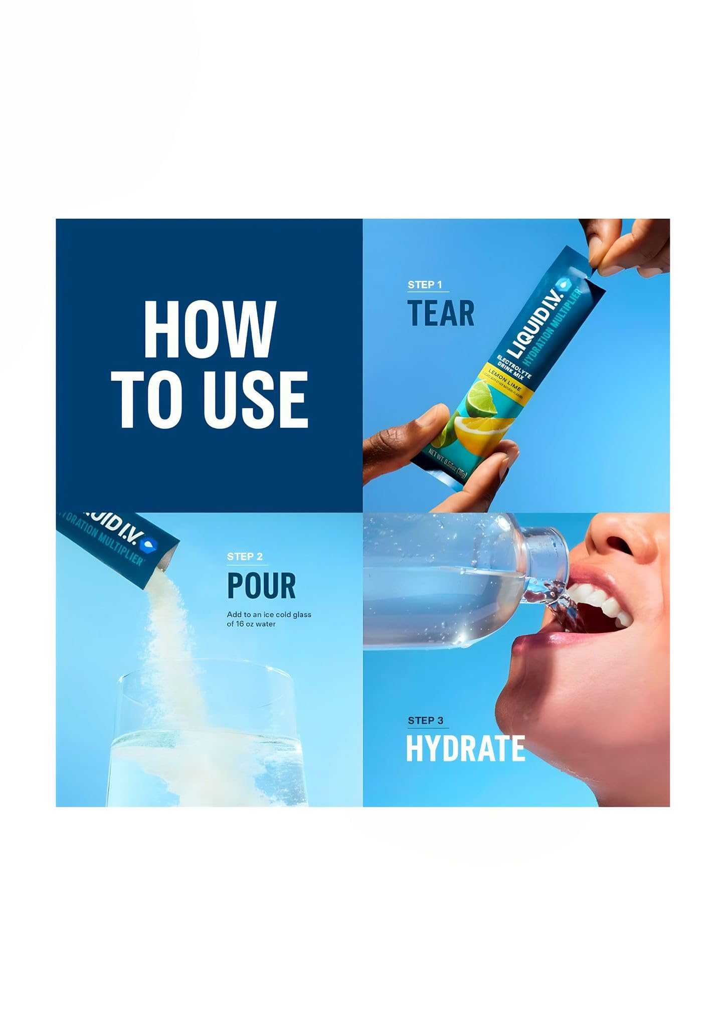 Liquid I.V. Hydration Multiplier Electrolyte Drink Mix, Variety, 0.56 Oz, 30 Ct