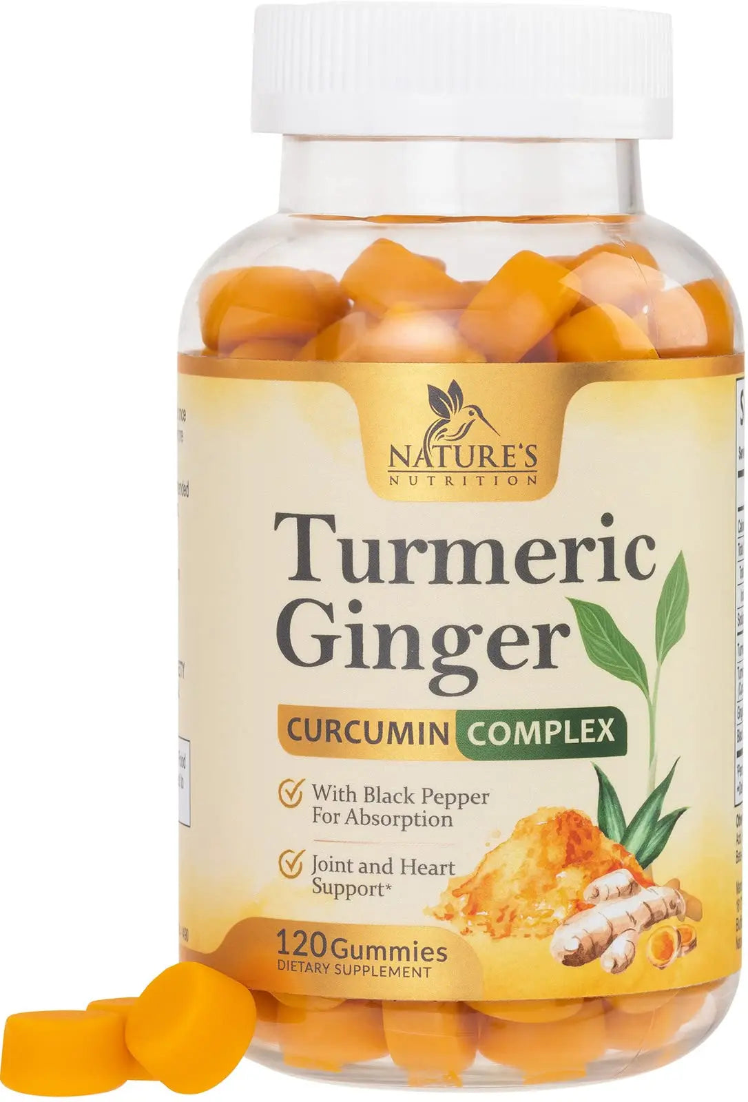 Turmeric Ginger Gummies - Vegan Turmeric Curcumin Gummy with 95% Curcuminoids Nature's Nutrition Au supplements