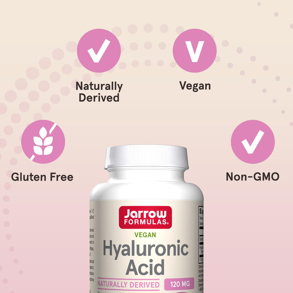Jarrow Formulas® Hyaluronic Acid 120 mg, Dietary Supplement, Skin Health Support, 120 Veggie Capsules, Up to 60 Day Supply Jarrow Formulas Au supplements