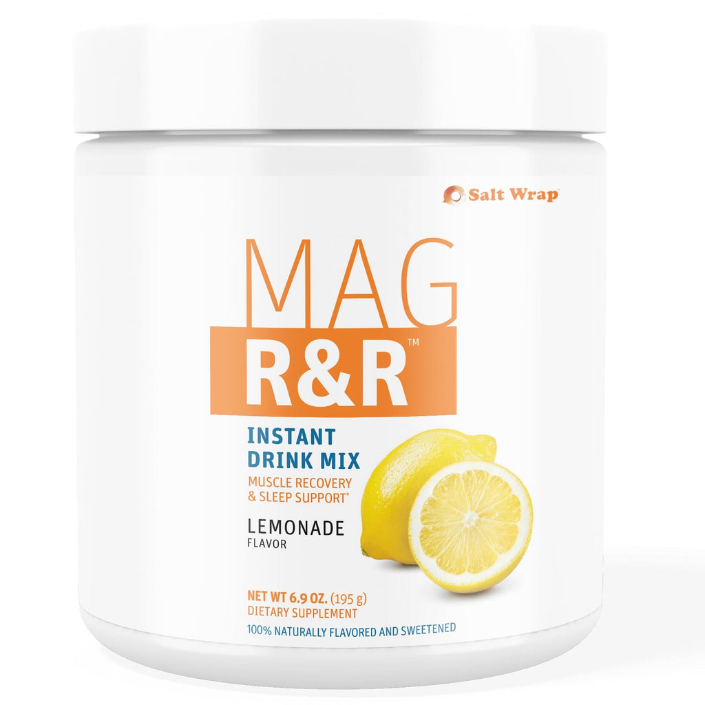 SaltWrap Mag R&R Instant Drink Mix - Sugar-Free Nighttime Magnesium Glycinate Powder with Stevia & FiberSMART® - Muscle Cramp & Leg Cramps Relief, Sleep & Relaxation Support - 30 Servings SaltWrap Au supplements