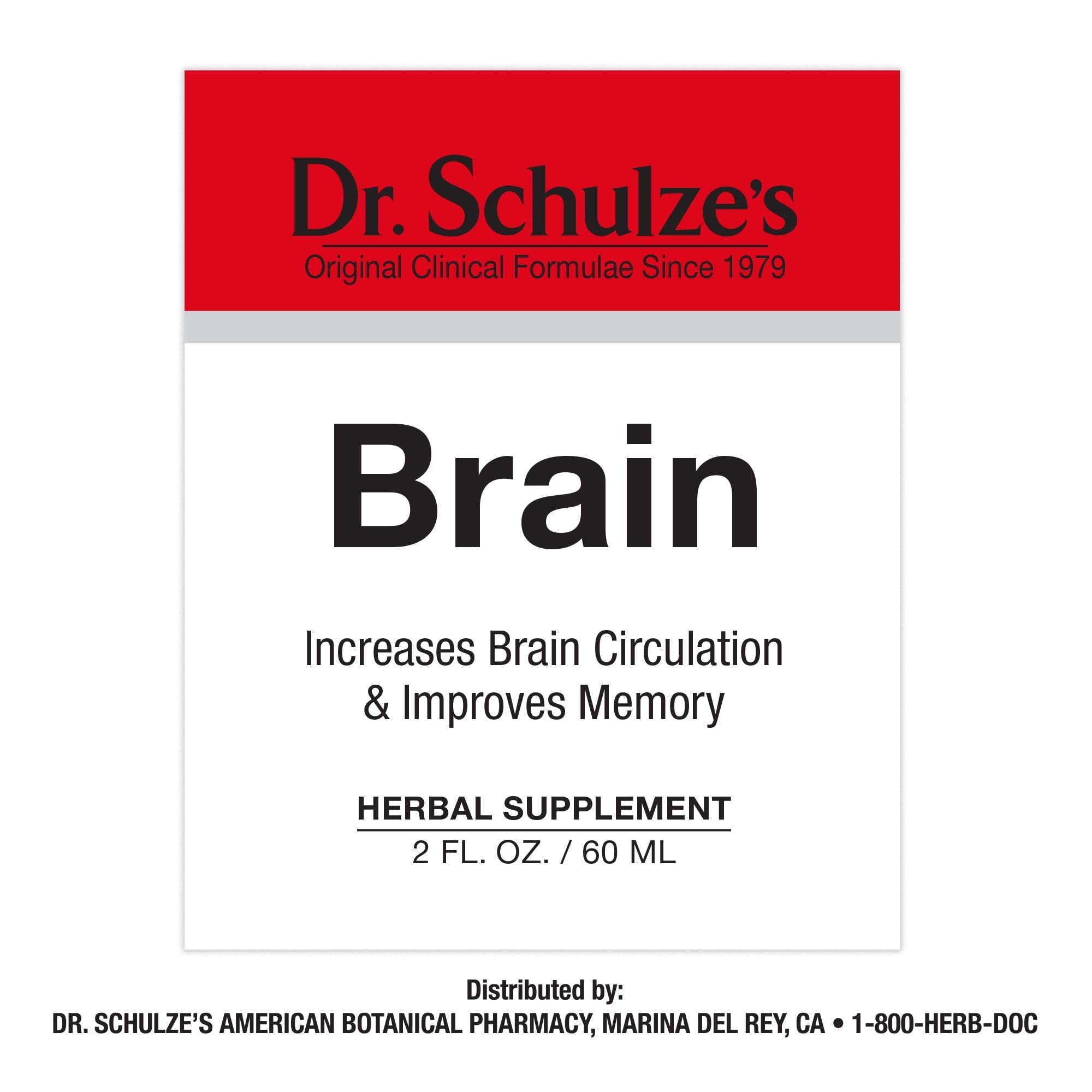 Dr. Schulze's Brain Formula 2 oz. - Vegan and Wild-Harvested | Stimulates Circulation and and Improved Mental Focus Dr. Schulze's Au supplements