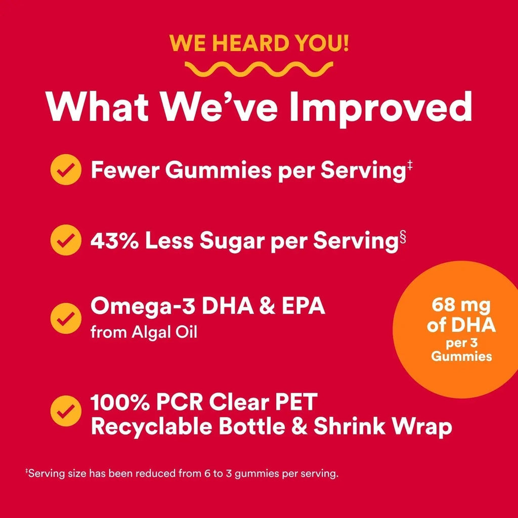 SmartyPants Multivitamin for Men & Women - Improved Formula: Multivitamin Gummies with Omega 3 (DHA/EPA) SmartyPants Au supplements