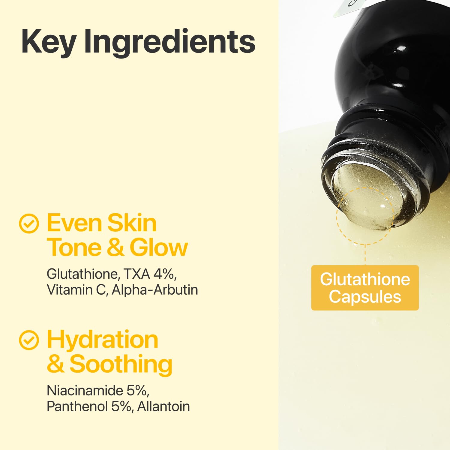 numbuzin No.5 Vitamin Concentrated Serum, Dark Spot Care, Glutathione & Vitamin Serum, Korean Skincare, Tranexamic Acid 4%, Niacinamide 5%