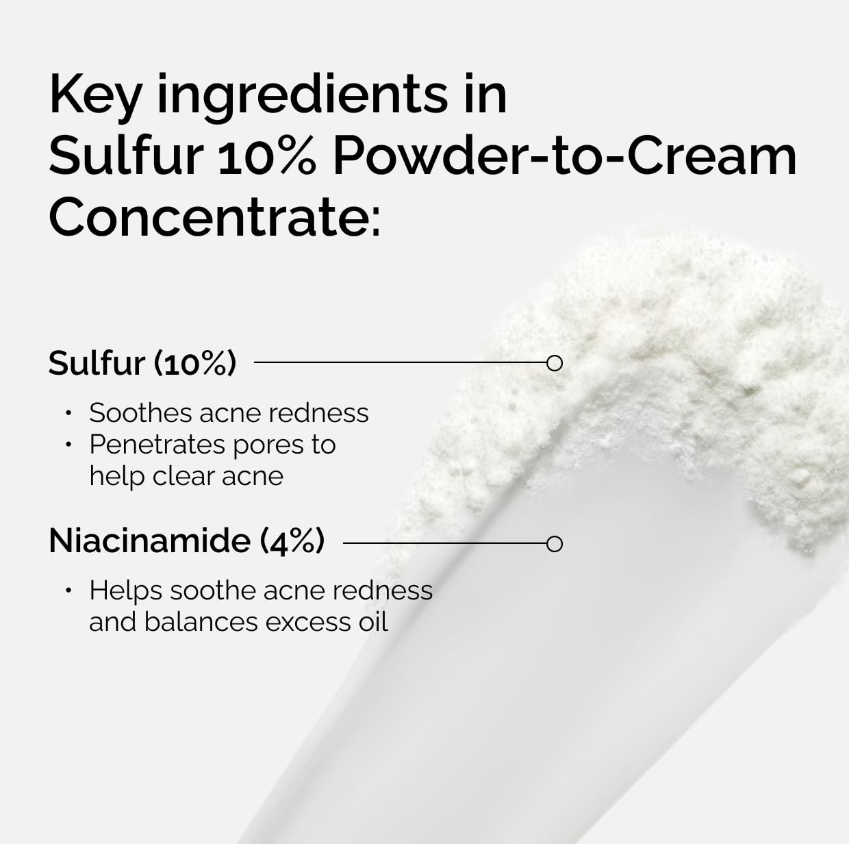The Ordinary Sulfur 10% Powder-to-Cream Acne Spot Treatment Concentrate, Reduces Pimple Size and Zit Redness, 0.18 Oz
