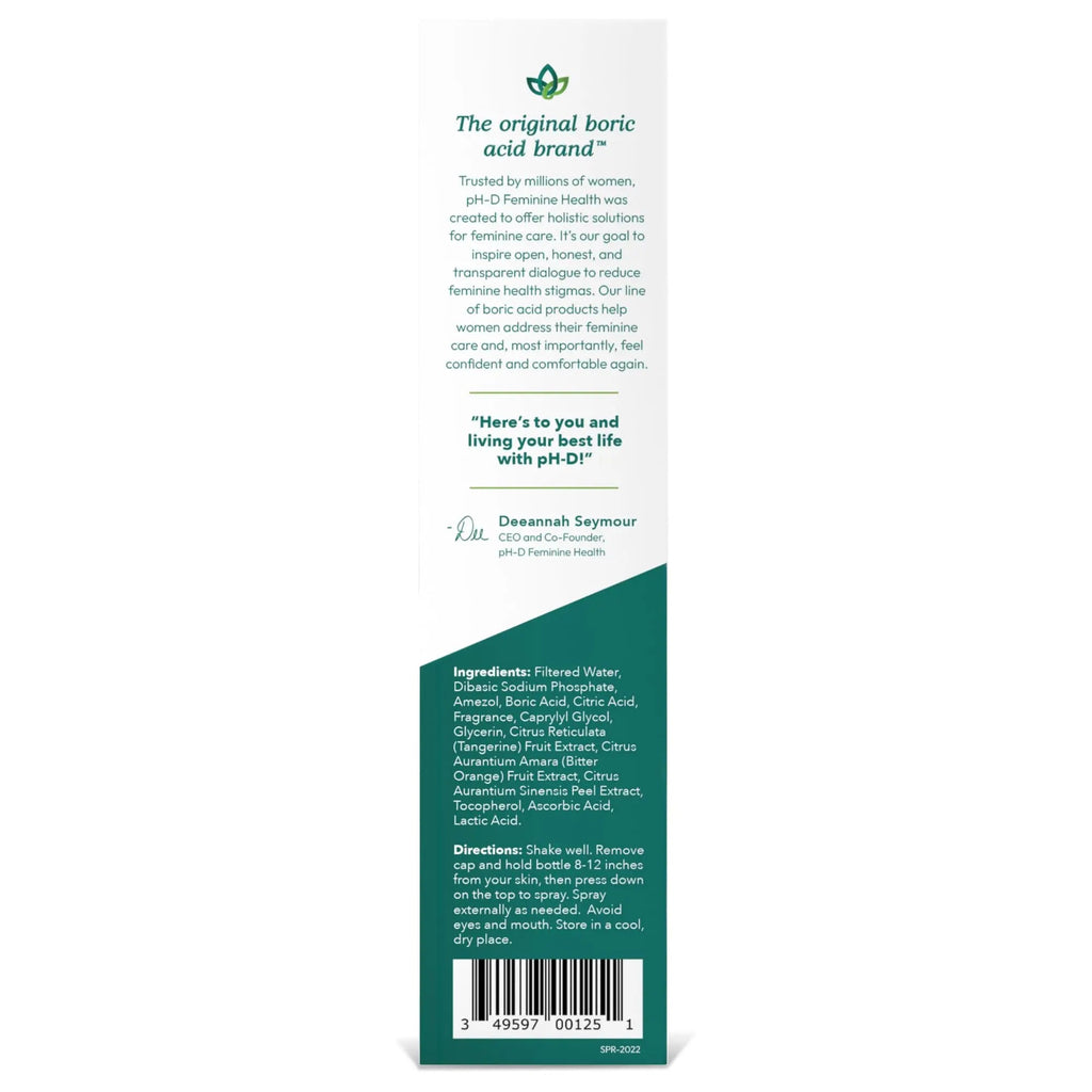 pH-D Feminine Health - Boric Acid Body Fresh Spray - Vegan, Paraben-Free, Plant Based pH-D Feminine Health Support Au supplements