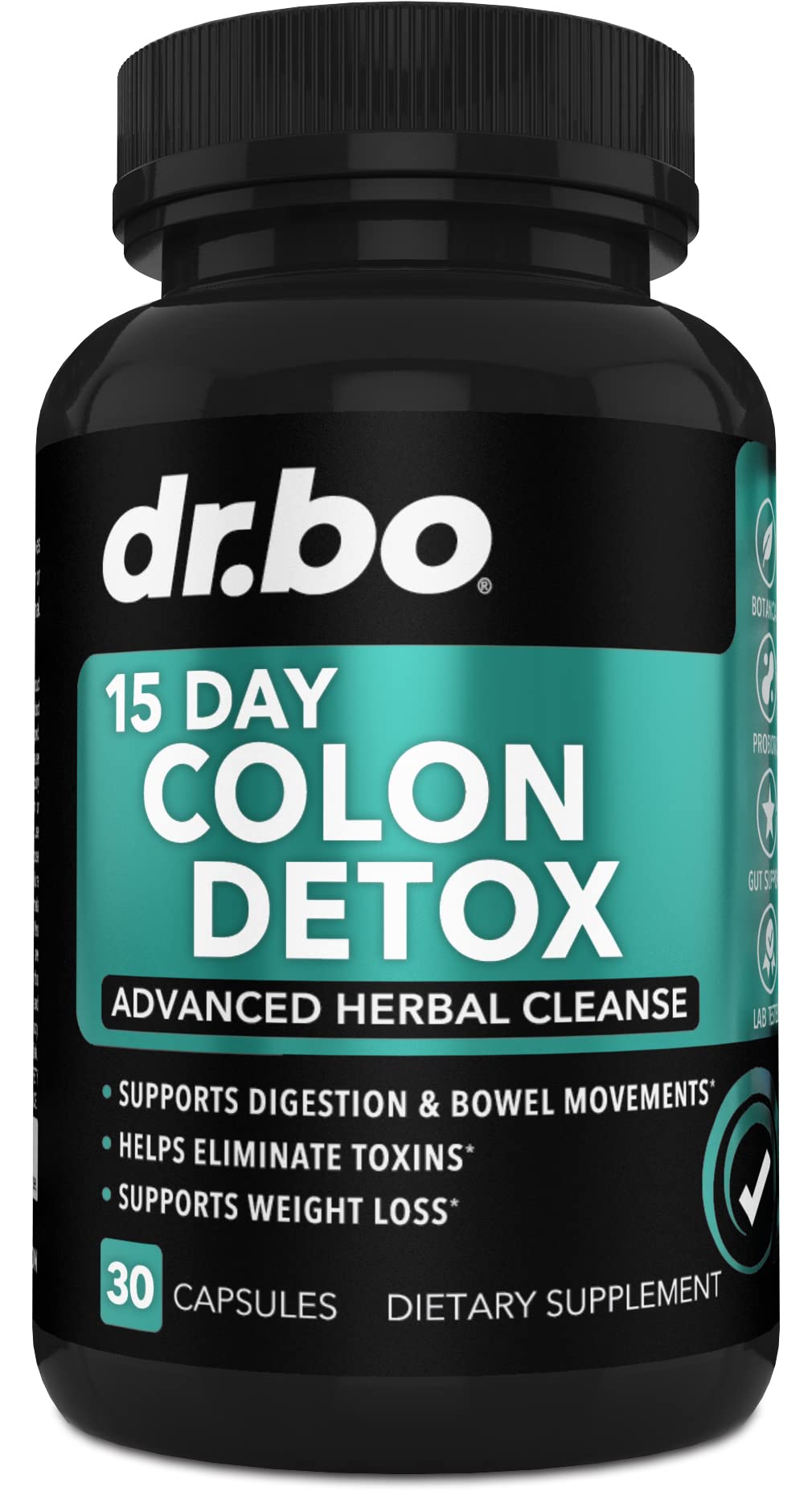 Colon Cleanser Detox for Weight Flush - 15 Day Intestinal Cleanse Pills & Probiotic - Fast Natural Laxative for Constipation Relief - Bowel Movement Supplements for Stomach Bloating, Gut Loss Support DR. BO Au supplements