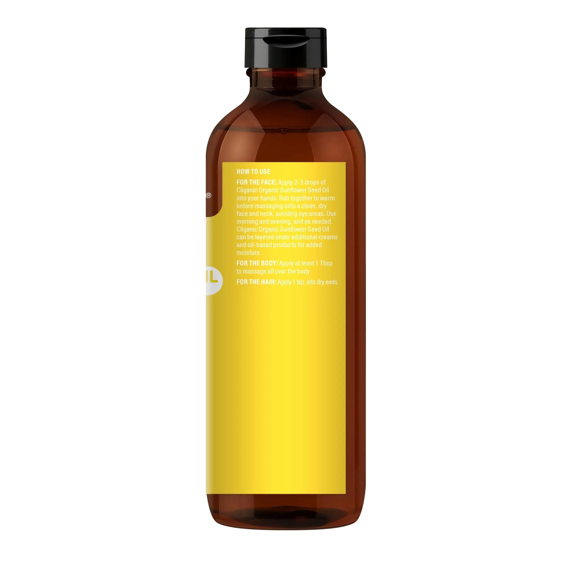 Cliganic Organic Sunflower Oil, 100% Pure (8oz) - For Skin, Hair & Face | Natural Cold Pressed Unrefined Cliganic Au supplements