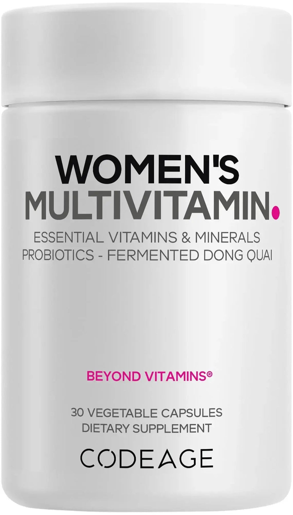 Codeage Women’s Multivitamin - Vitamins A, C, D3, E, B6, B12, Folate, Calcium, Magnesium, Iron, Dong Quai, Probiotics - 1 Capsule Per Serving Codeage Au supplements