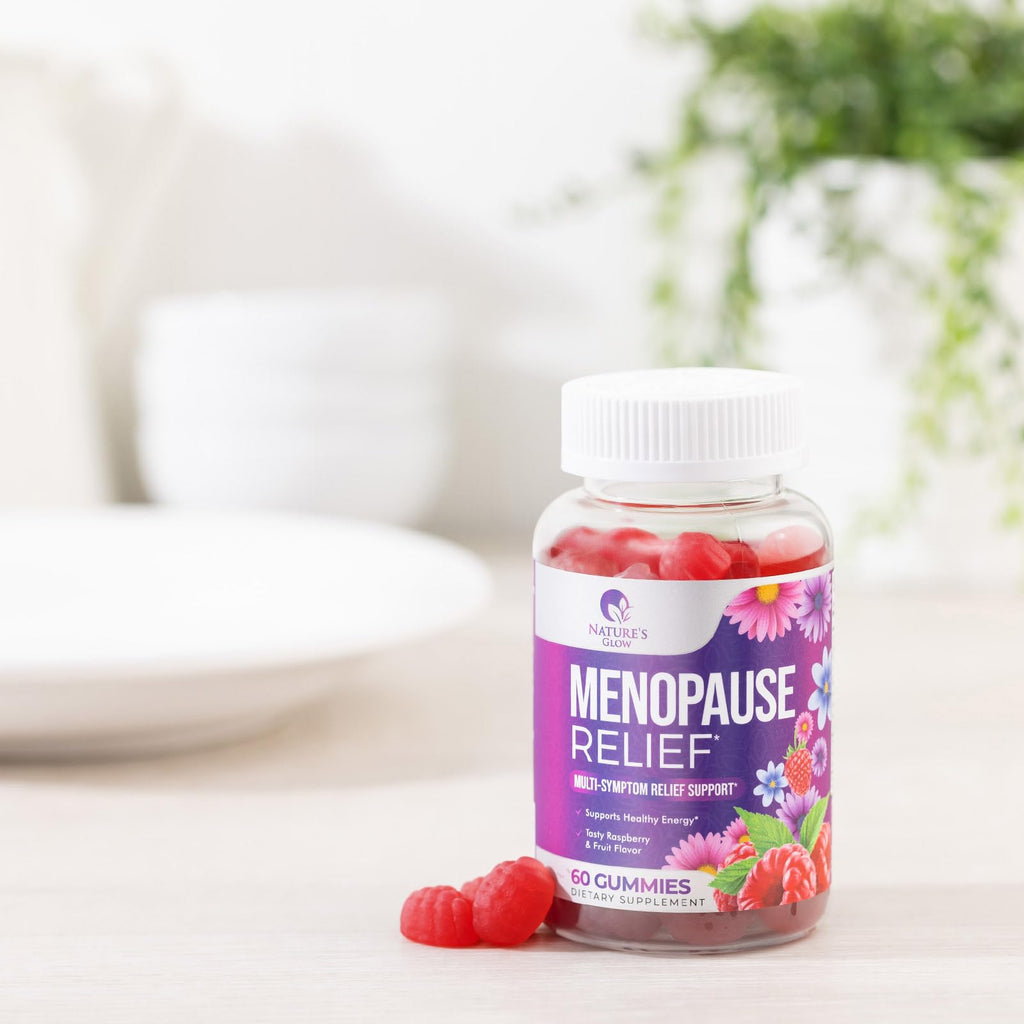 Menopause Supplement for Women - Complete Multi-Benefit Menopause Relief Gummy for Mild Hot Flashes & Night Sweats, Natural Balance & Energy Support, Menopausal Vitamins, Gluten Free - 60 Gummies Nature's Glow Au supplements