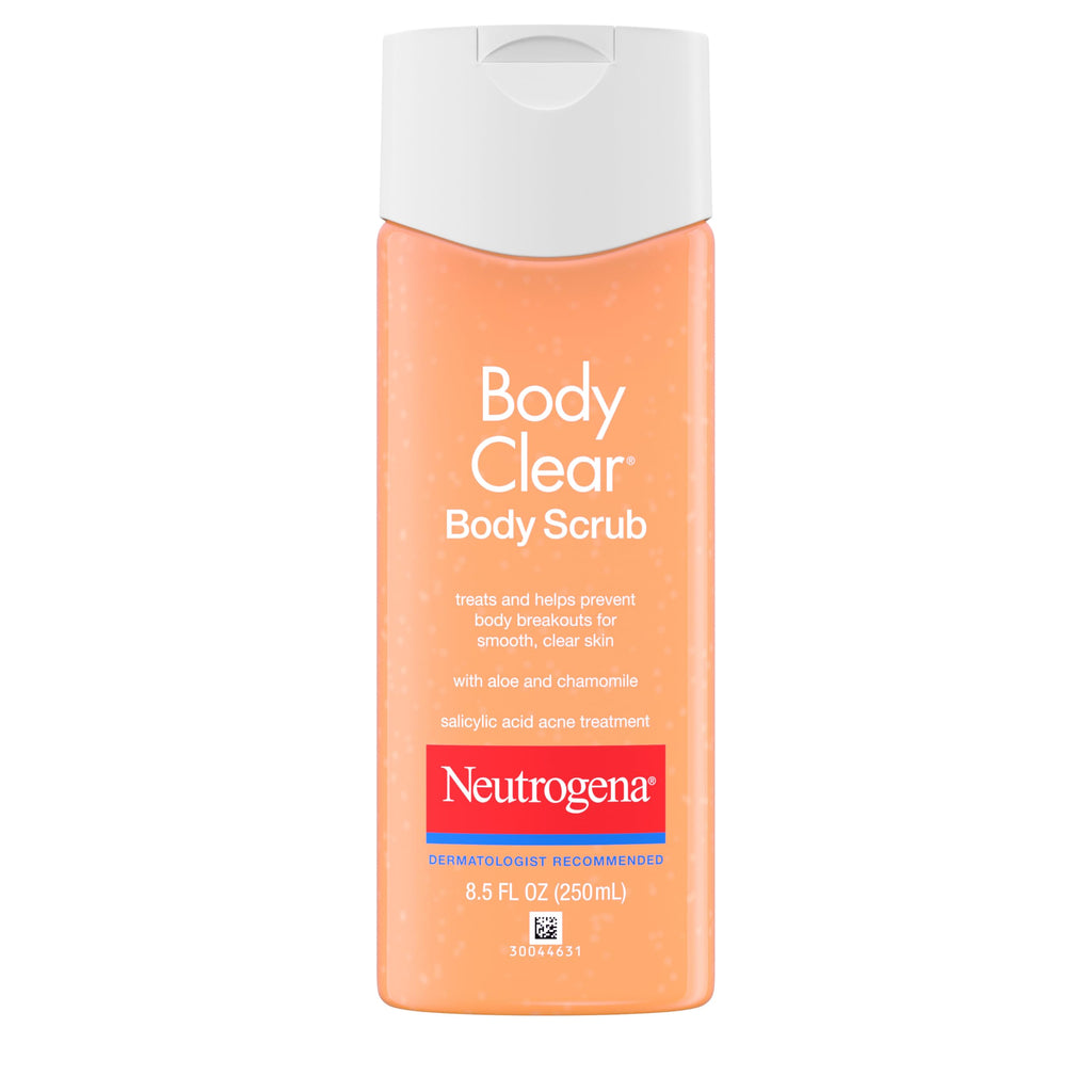 Neutrogena Body Clear Acne Body Wash and Exfoliating Body Scrub, 2% Salicylic Acid Cleanser, Chest, Shoulder & Back Acne Treatment