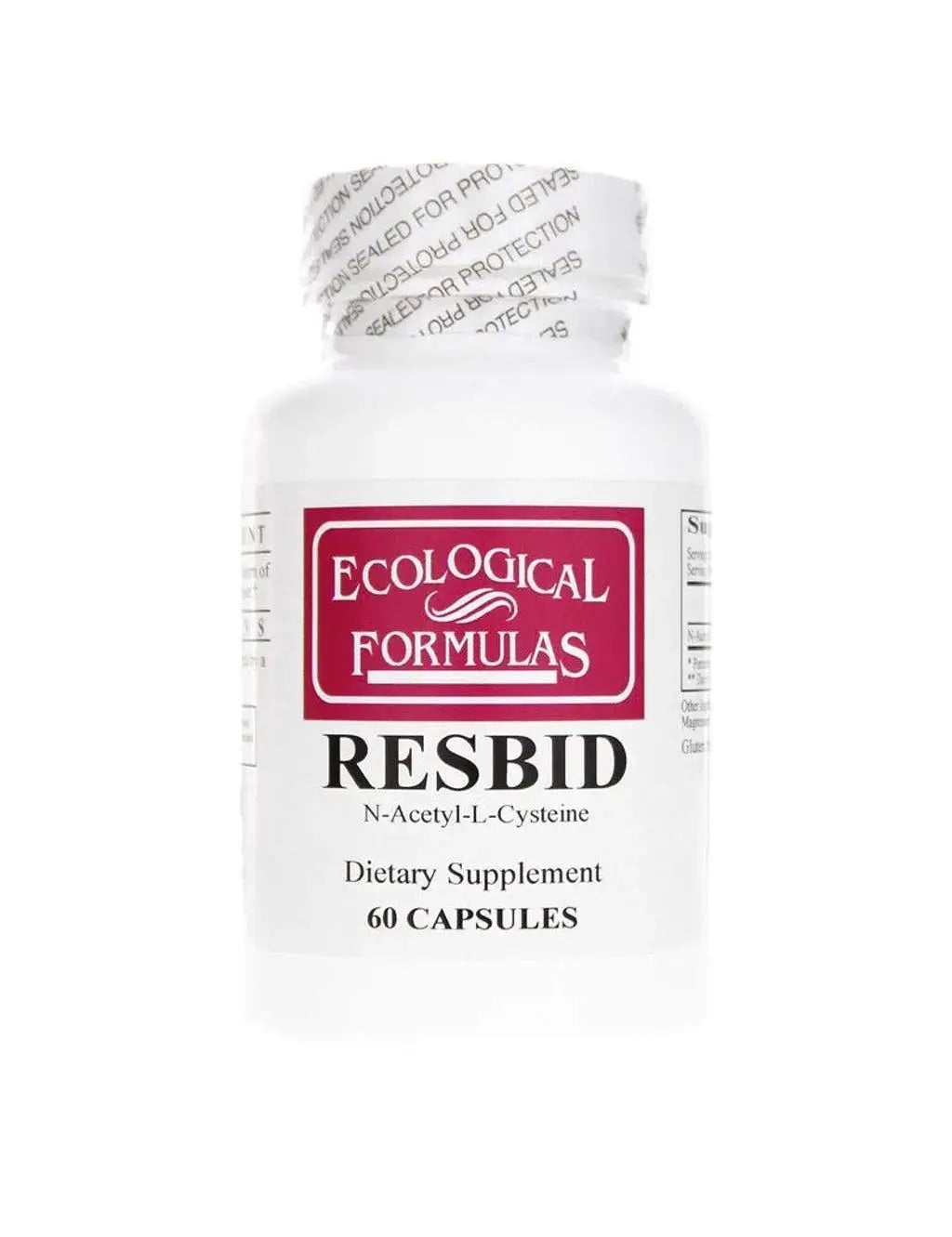 Ecological Formulas Resbid 500 Mg, White, 60 Count Ecological Formulas Au supplements