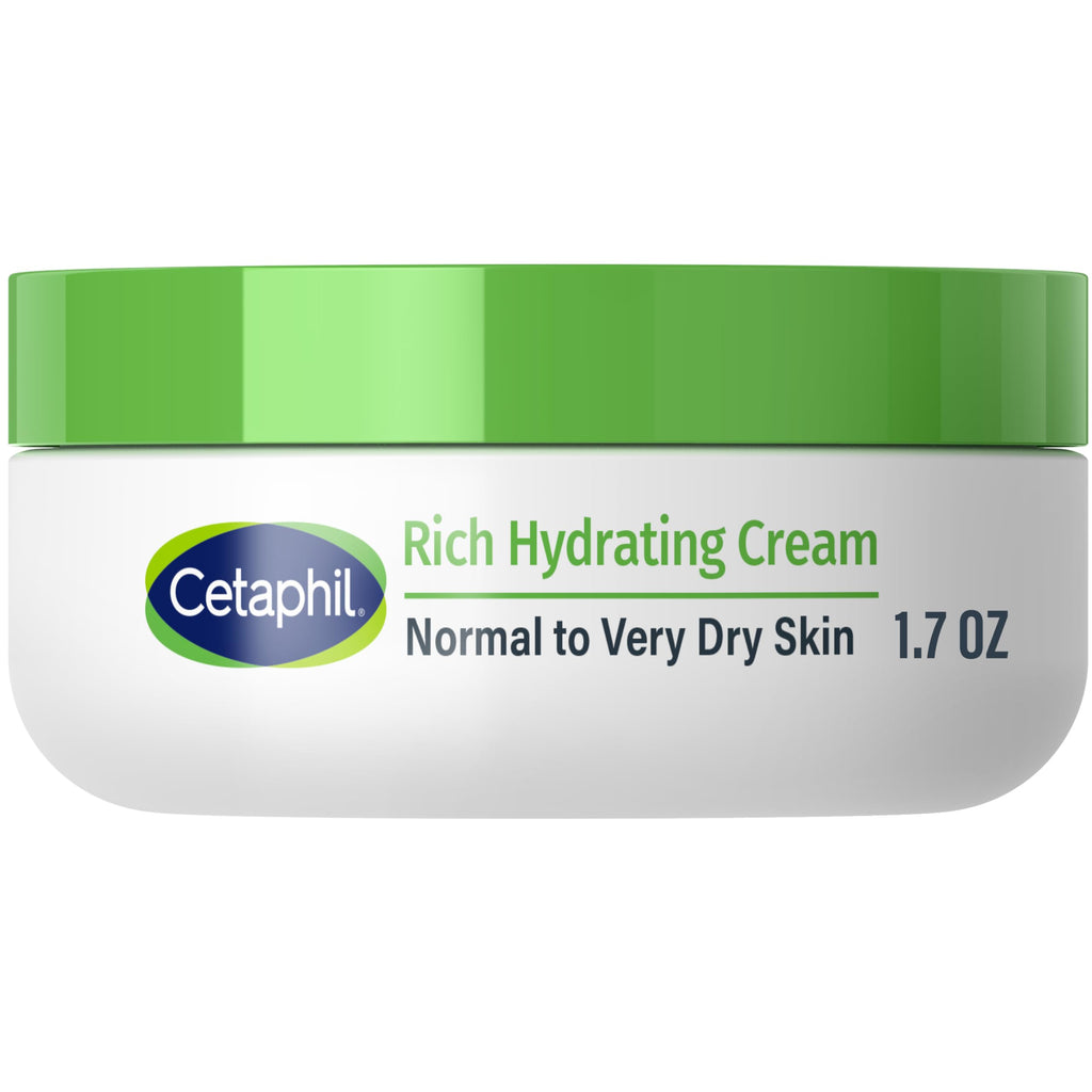 CETAPHIL Rich Hydrating Night Cream For Face, With Hyaluronic Acid, 1.7 oz, Moisturizing Cream For Dry To Very Dry Skin
